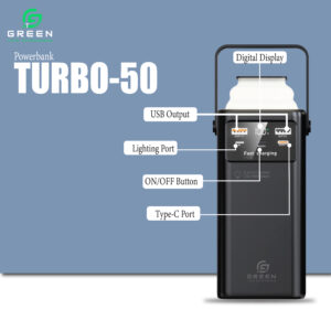 Green Turbo-50 50000mAh Powerbank with 22.5W Fast Charging - Image 5