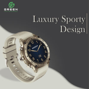 Green Vortex Metallic Fitness Smartwatch - Image 9