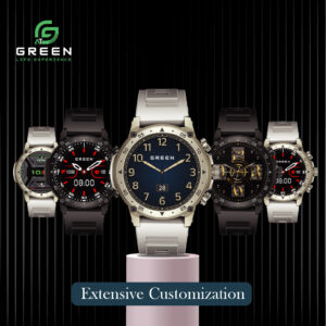 Green Vortex Metallic Fitness Smartwatch - Image 7