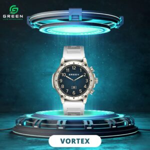Green Vortex Metallic Fitness Smartwatch - Image 10