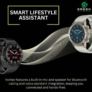 Green Vortex Metallic Fitness Smartwatch - Image 13