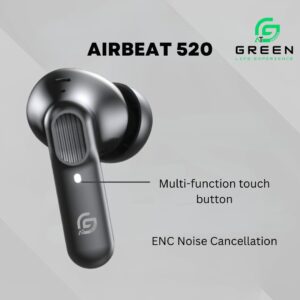 Green Airbeat-520 Dual Mic ENC Earbuds - Image 6