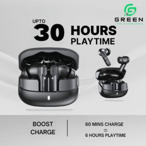 Green Airbeat-520 Dual Mic ENC Earbuds - Image 7