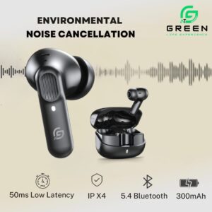 Green Airbeat-520 Dual Mic ENC Earbuds - Image 8