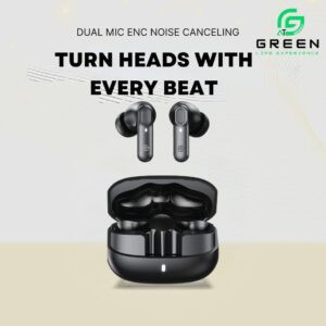Green Airbeat-520 Dual Mic ENC Earbuds - Image 9