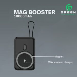 Green Mag Booster 10000mAh MagSafe Powerbank - Image 5
