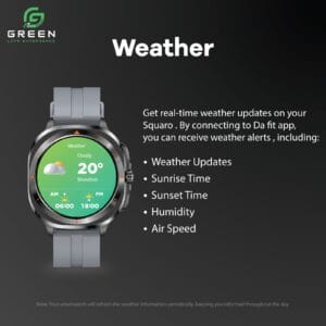 Green Squaro Luxury AMOLED AI Smartwatch - Image 5
