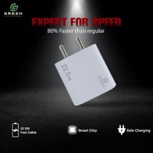Green UV-22.5 Charger with QC3.0 & USB Cable - Image 3