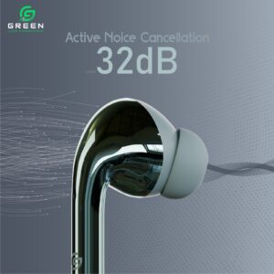 Green Buds Ultra ANC (UP to 32 dB) Earbuds - Image 4