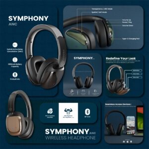 Green Symphony ANC Headphone with Hybrid ANC - Image 8