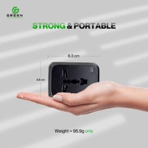 Green ADP-20 Universal Travel Adapter with 20W PD Fast Charging - Image 4
